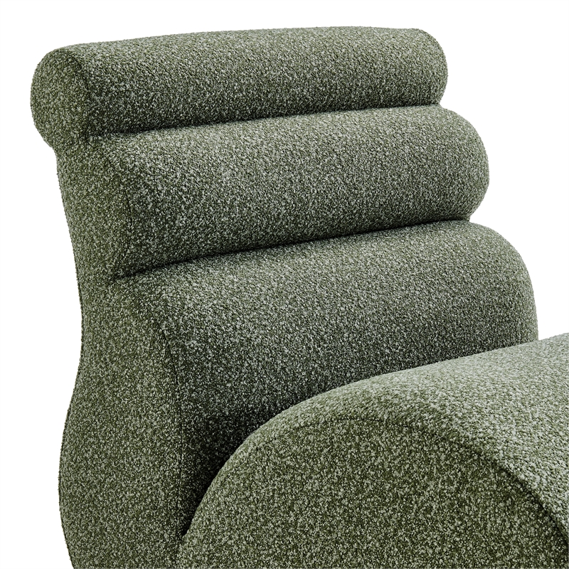 NPD Furniture Lucius Boucle Accent Chair in Milford Green