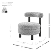 NPD Furniture Esther Boucle Accent Chair in Speckled White