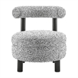 NPD Furniture Esther Boucle Accent Chair in Speckled White