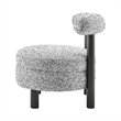 NPD Furniture Esther Boucle Accent Chair in Speckled White