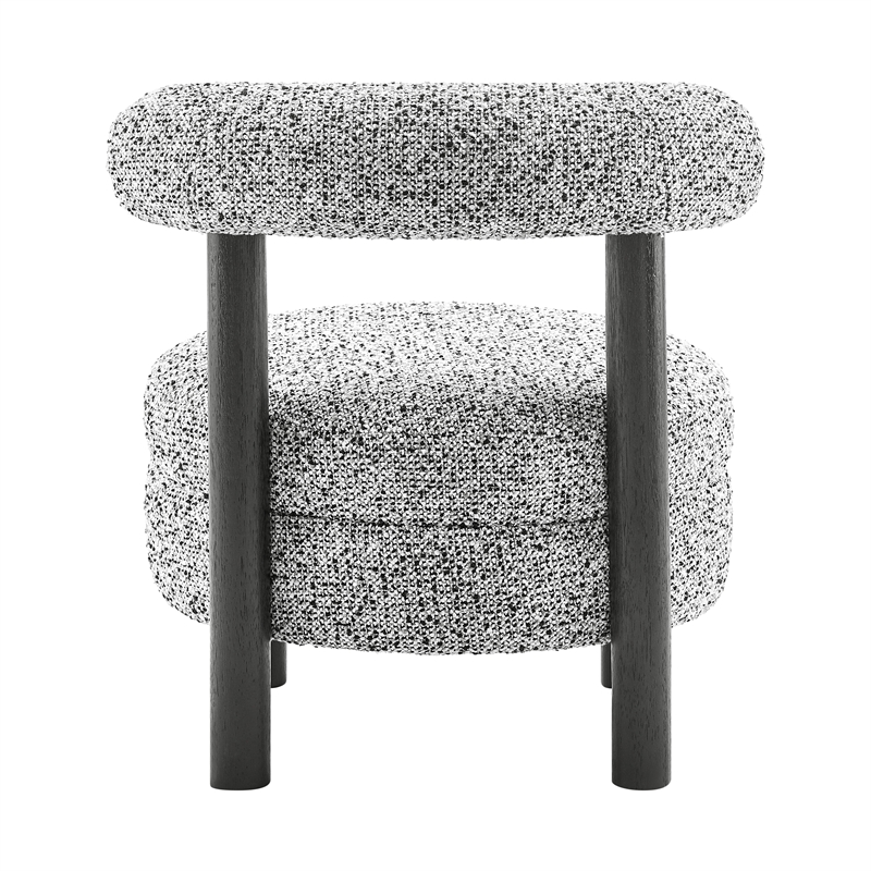 NPD Furniture Esther Boucle Accent Chair in Speckled White