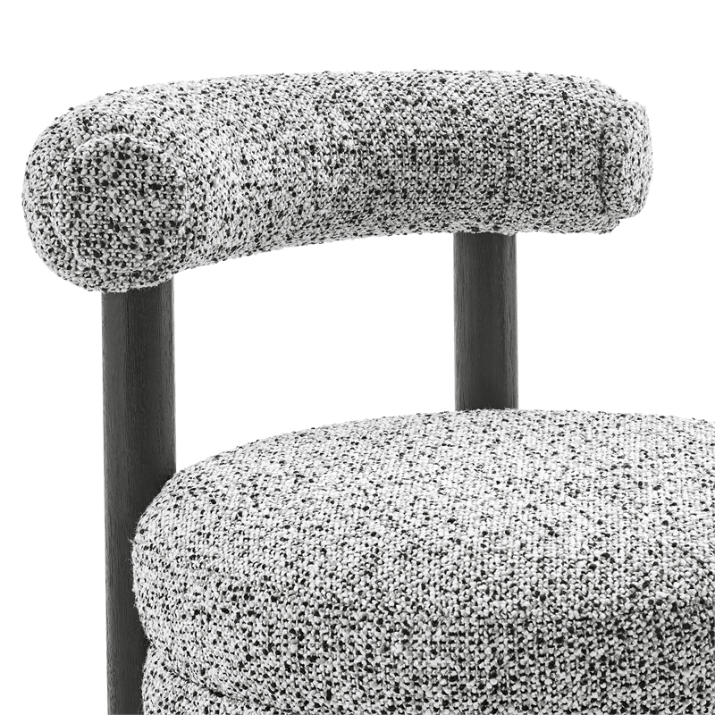 NPD Furniture Esther Boucle Accent Chair in Speckled White