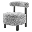 NPD Furniture Esther Boucle Accent Chair in Speckled White