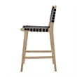 NPD Furniture Marco Faux Leather Counter Stool Drift Wood Frame in Black