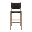 NPD Furniture Marco Faux Leather Counter Stool Drift Wood Frame in Black