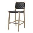 NPD Furniture Marco Faux Leather Counter Stool Drift Wood Frame in Black