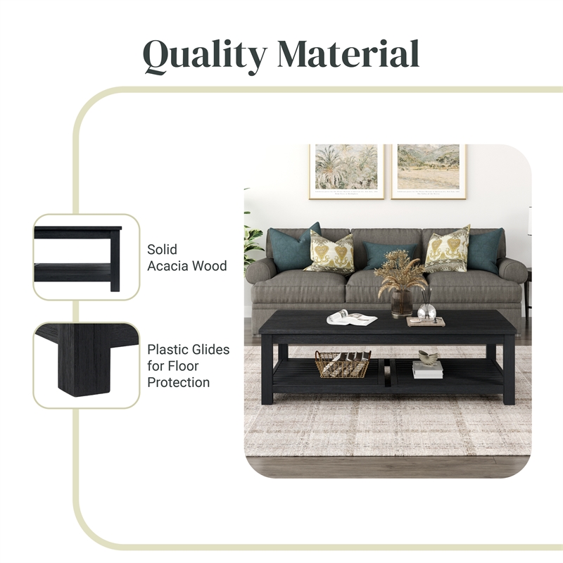 NPD Furniture Tiburon KD Coffee Table in Alto Black