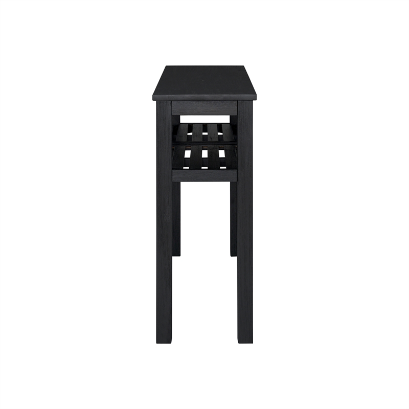NPD Furniture Tiburon KD Console Table with Shelf in Alto Black