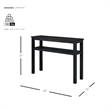 NPD Furniture Tiburon KD Console Table with Shelf in Alto Black
