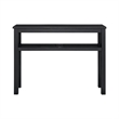 NPD Furniture Tiburon KD Console Table with Shelf in Alto Black
