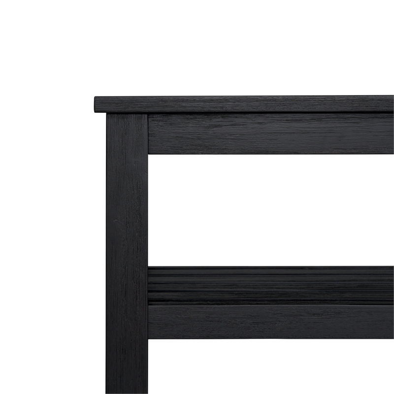 NPD Furniture Tiburon KD Console Table with Shelf in Alto Black