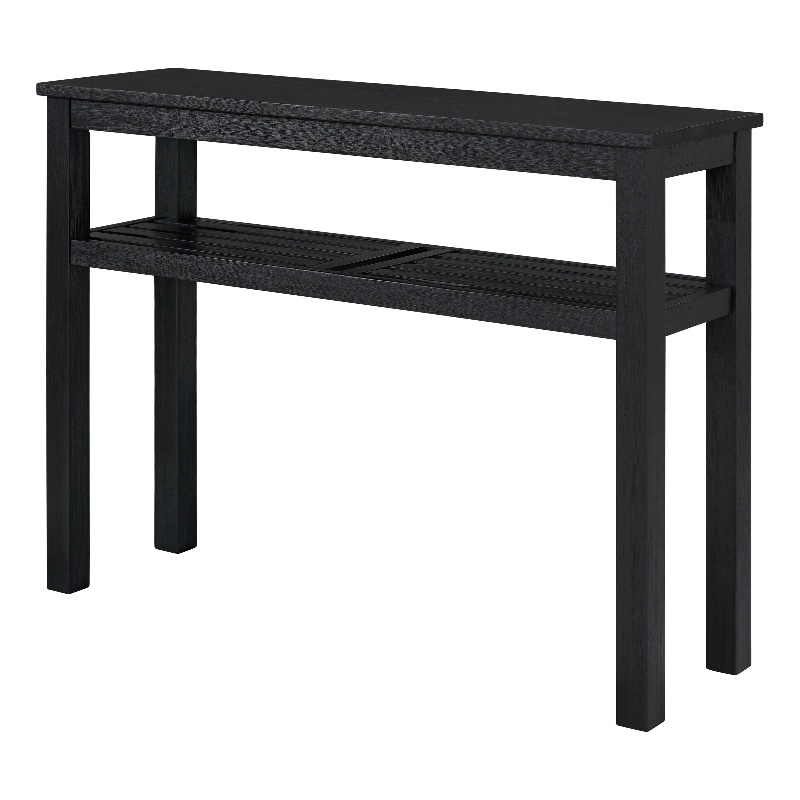 NPD Furniture Tiburon KD Console Table with Shelf in Alto Black