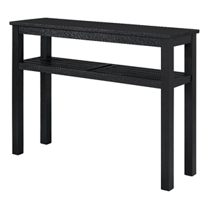 New Pacific Direct Tiburon KD Console Table with Shelf in Alto Black