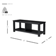 NPD Furniture Tiburon KD TV Bench in Alto Black