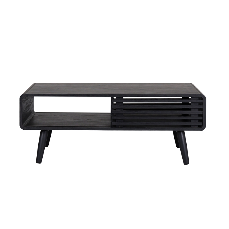 NPD Furniture Wilson Slat Coffee Table in Black