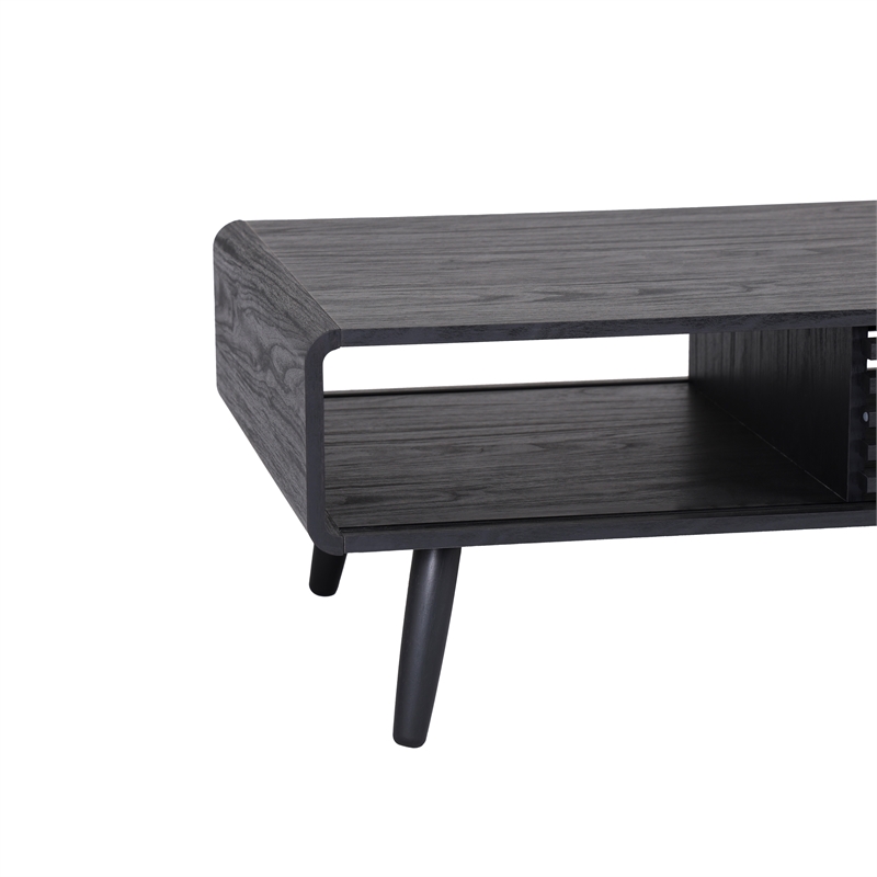 NPD Furniture Wilson Slat Coffee Table in Black