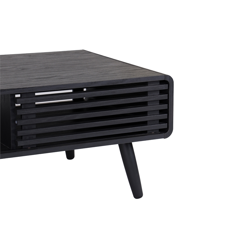 NPD Furniture Wilson Slat Coffee Table in Black