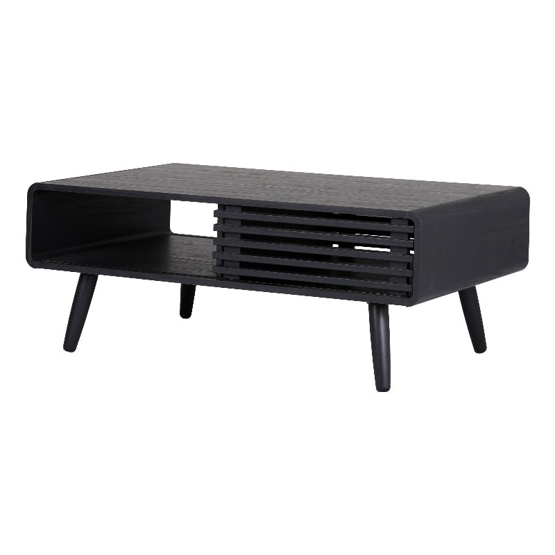 NPD Furniture Wilson Slat Coffee Table in Black
