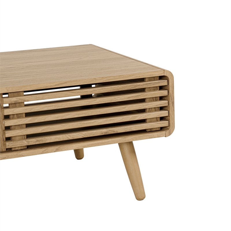 NPD Furniture Wilson Slat Coffee Table in Terra Oak
