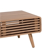 NPD Furniture Wilson Slat Coffee Table in Terra Oak