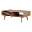 NPD Furniture Wilson Slat Coffee Table in Terra Oak