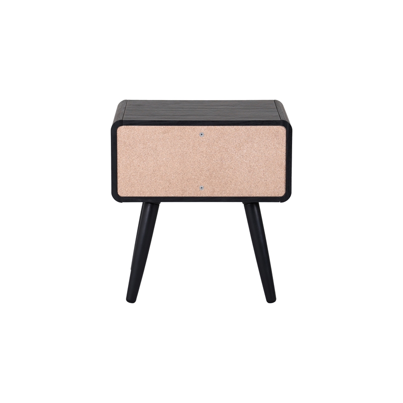 NPD Furniture Wilson Slat Side/End Table in Black