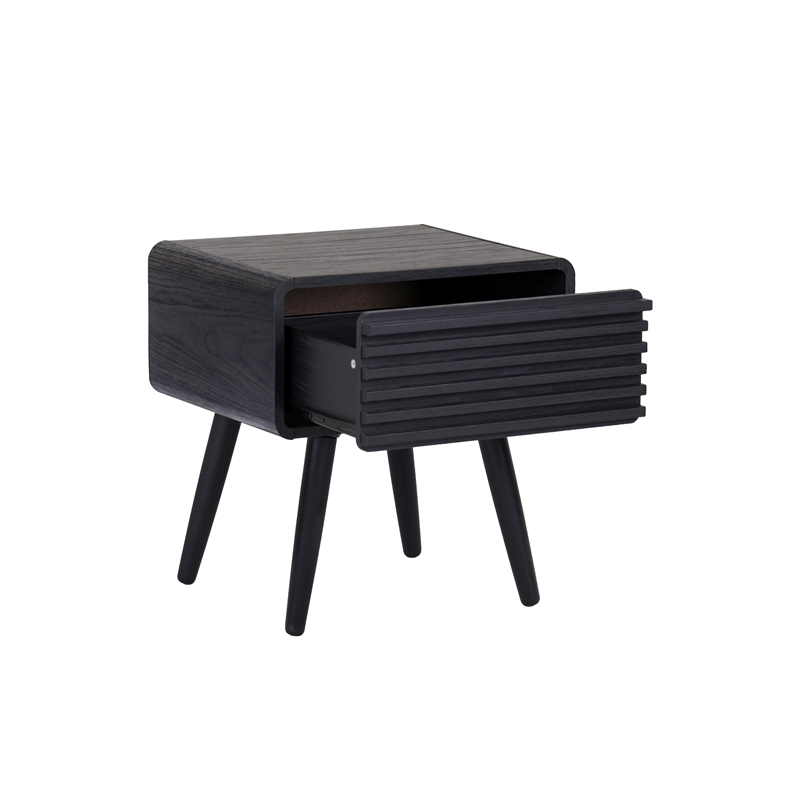 NPD Furniture Wilson Slat Side/End Table in Black