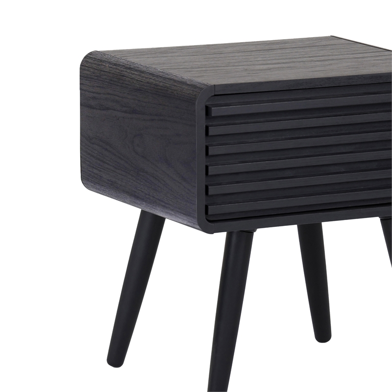 NPD Furniture Wilson Slat Side/End Table in Black
