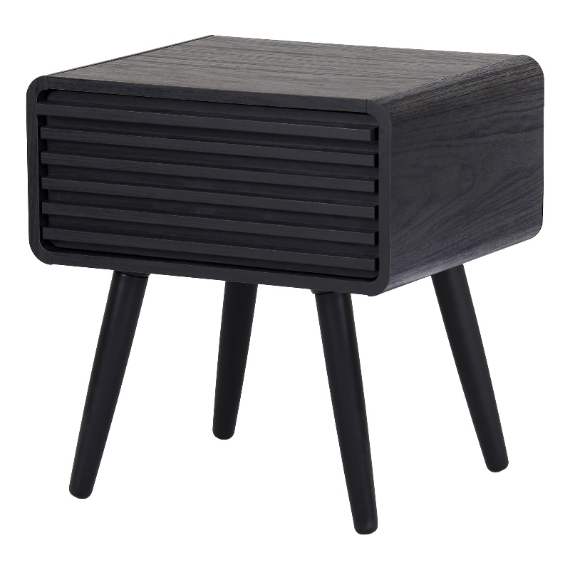 NPD Furniture Wilson Slat Side/End Table in Black