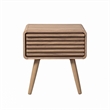 NPD Furniture Wilson Slat Side/End Table in Terra Oak