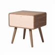 NPD Furniture Wilson Slat Side/End Table in Terra Oak
