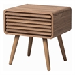 NPD Furniture Wilson Slat Side/End Table in Terra Oak