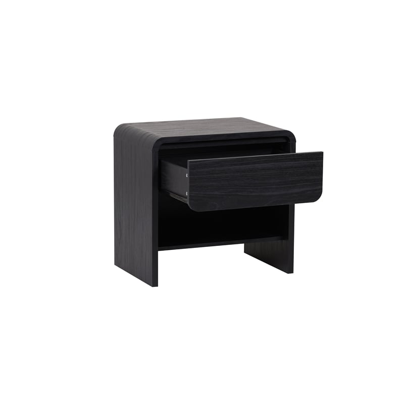 NPD Furniture Delmare Side/End Table w/ 1 Drawer in Black