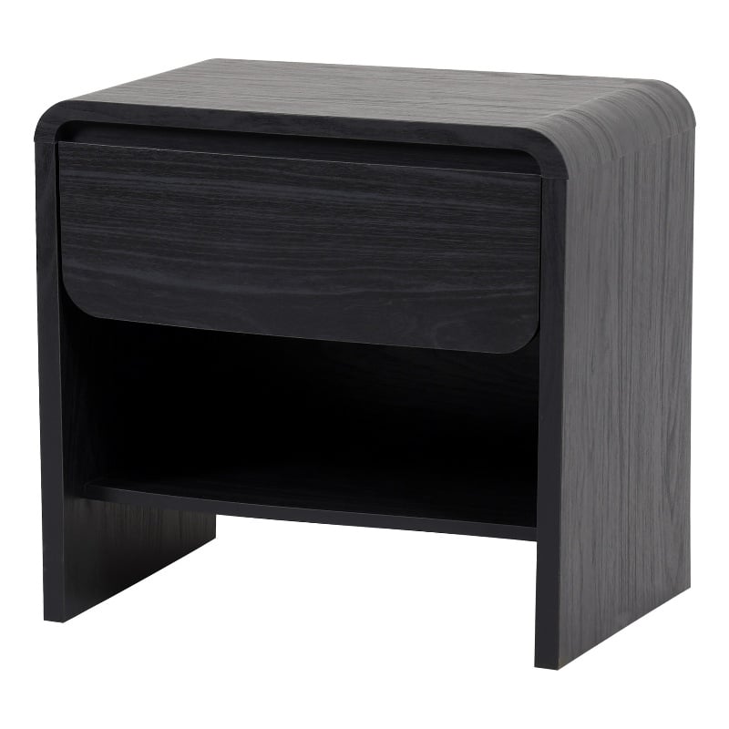 NPD Furniture Delmare Side/End Table w/ 1 Drawer in Black