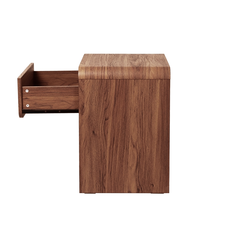 NPD Furniture Delmare Side/End Table w/ 1 Drawer in Walnut