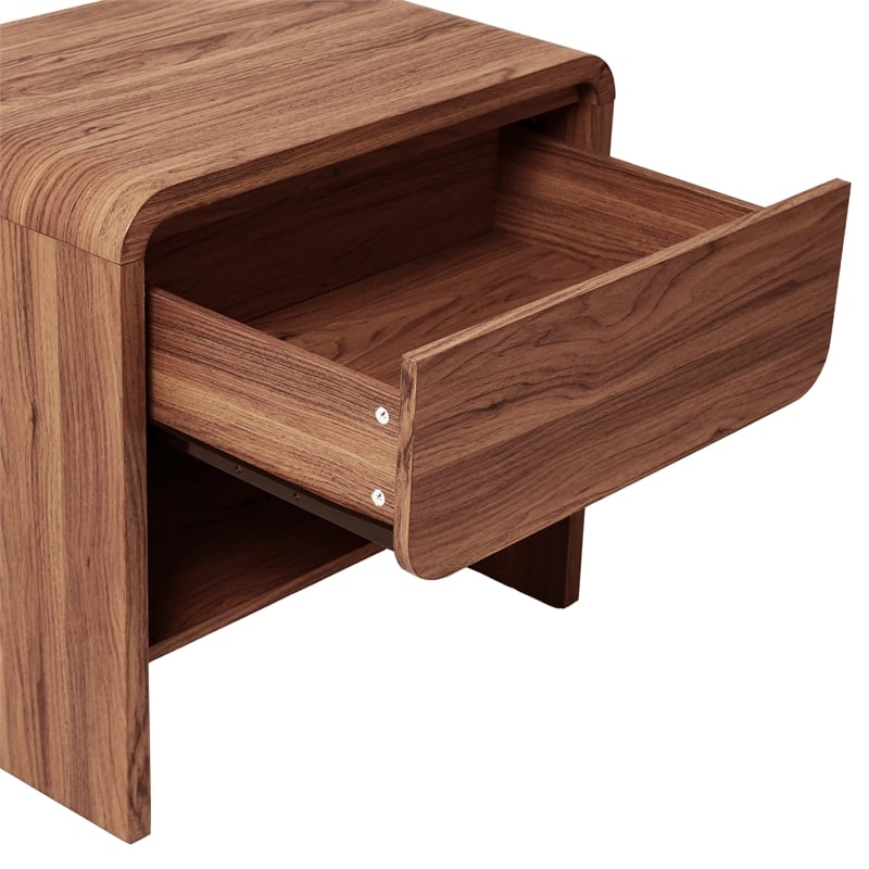 NPD Furniture Delmare Side/End Table w/ 1 Drawer in Walnut