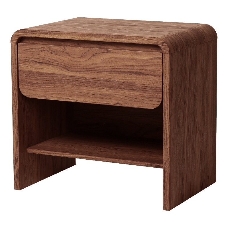 NPD Furniture Delmare Side/End Table w/ 1 Drawer in Walnut