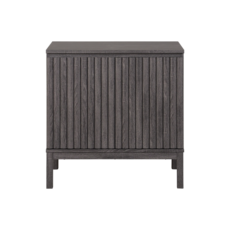 New Pacific Direct Oakenvale Cabinet 2 Doors in Charred Black
