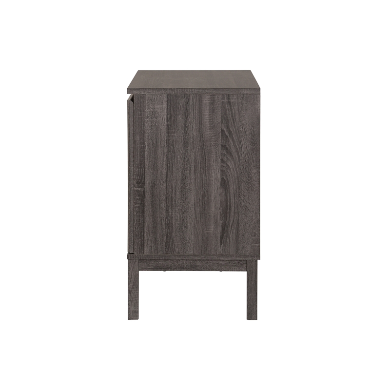New Pacific Direct Oakenvale Cabinet 2 Doors in Charred Black