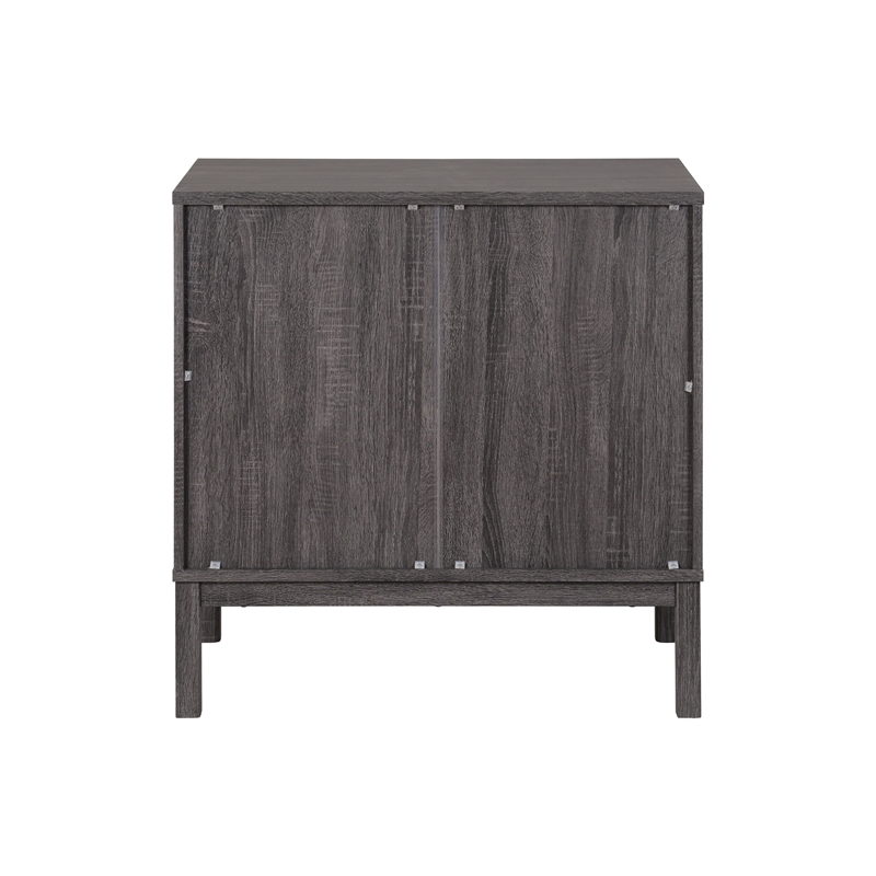 New Pacific Direct Oakenvale Cabinet 2 Doors in Charred Black
