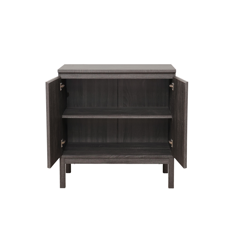 New Pacific Direct Oakenvale Cabinet 2 Doors in Charred Black