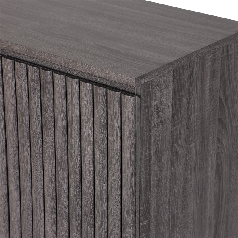 New Pacific Direct Oakenvale Cabinet 2 Doors in Charred Black