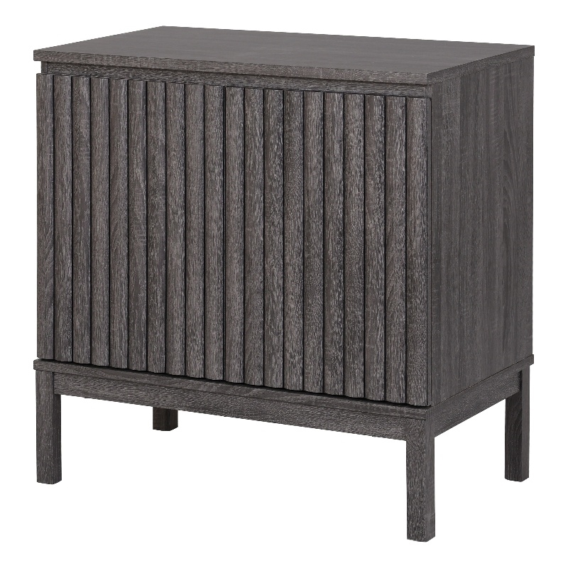 New Pacific Direct Oakenvale Cabinet 2 Doors in Charred Black