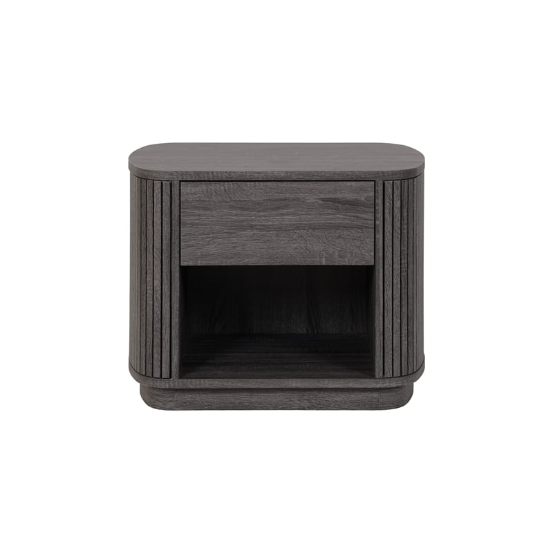 NPD Furniture Wimberly Nightstand/Side Table in Charred Black