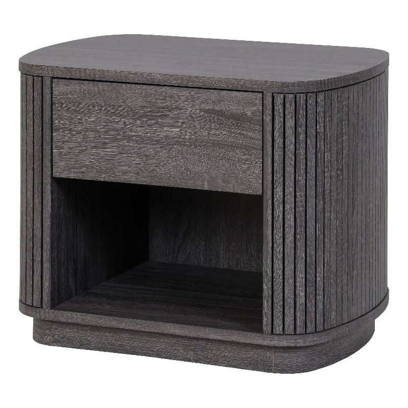 NPD Furniture Wimberly Nightstand/Side Table in Charred Black