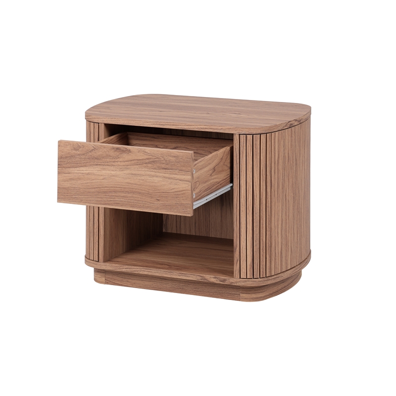 NPD Furniture Wimberly Nightstand/Side Table in Terra Oak