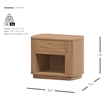 NPD Furniture Wimberly Nightstand/Side Table in Terra Oak