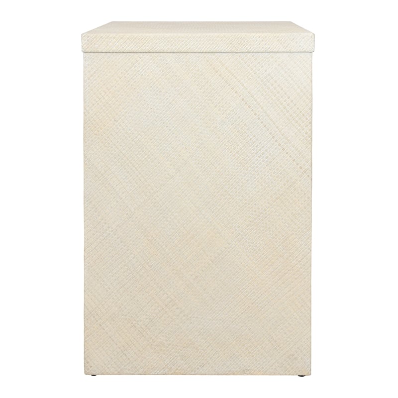 NPD Furniture Layne Nightstand/Side Table in Whitewash