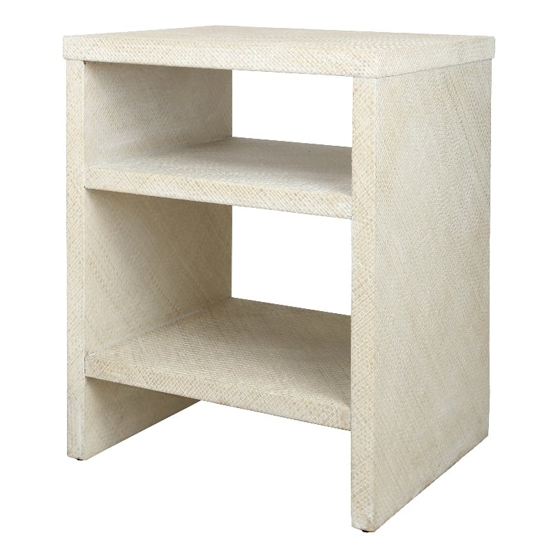 NPD Furniture Layne Nightstand/Side Table in Whitewash