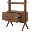 NPD Furniture Lynchburg KD Bookshelf 2 Drawers in Walnut
